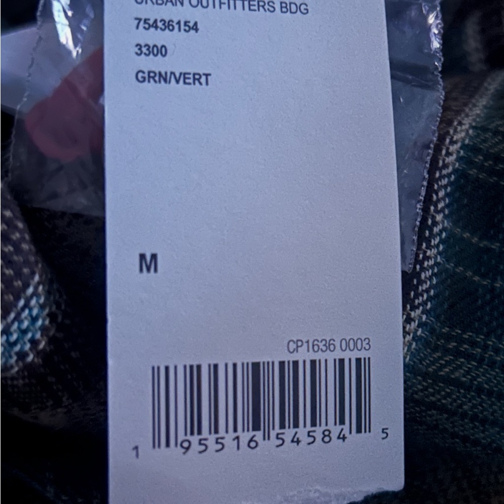 NWT Urban Outfitters BDG Patchwork Brown/Green Plaid Velvet Oversized Women’s M - Picture 13 of 13